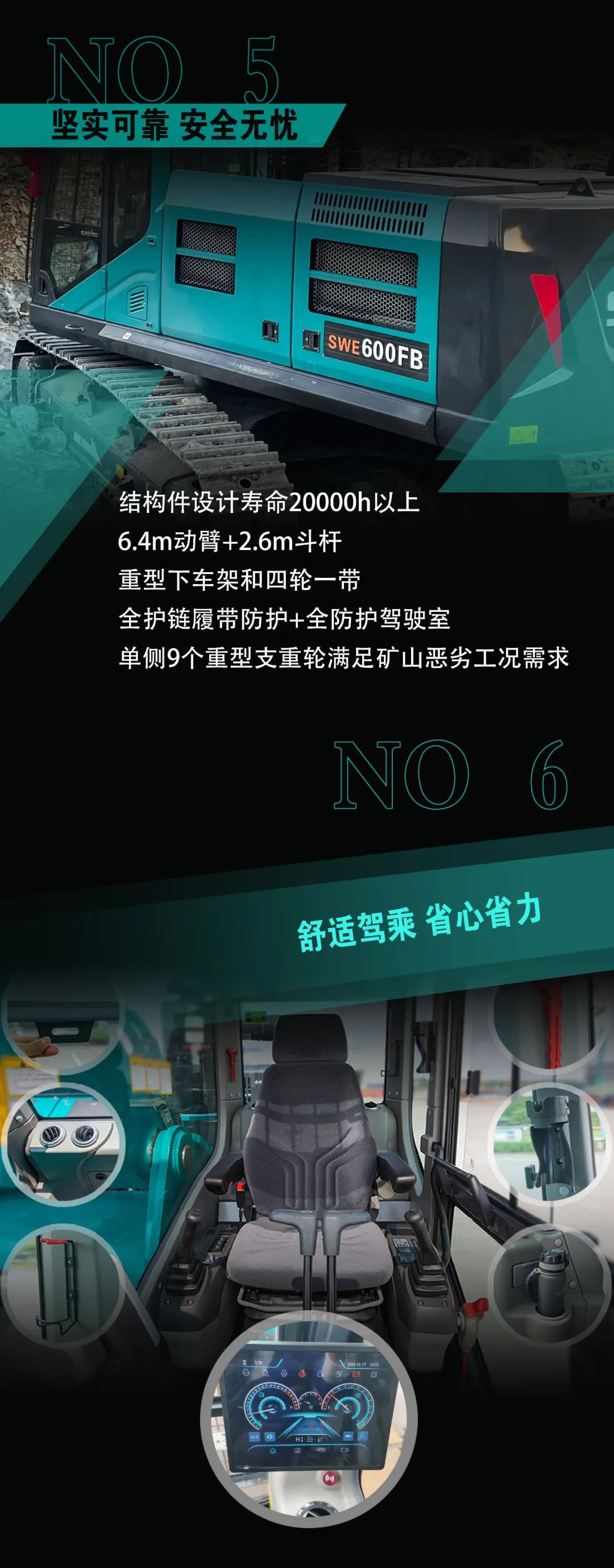 一圖讀懂 | 專(zhuān)為礦山重載施工而生！山河智能SWE600FB破碎錘重磅回歸