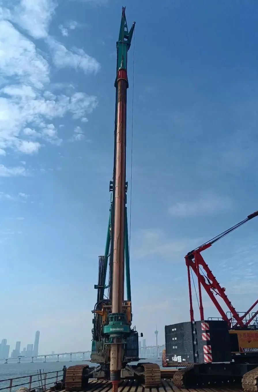 乘風(fēng)破浪的旋挖鉆機！山河智能助建澳氹第四跨海大橋