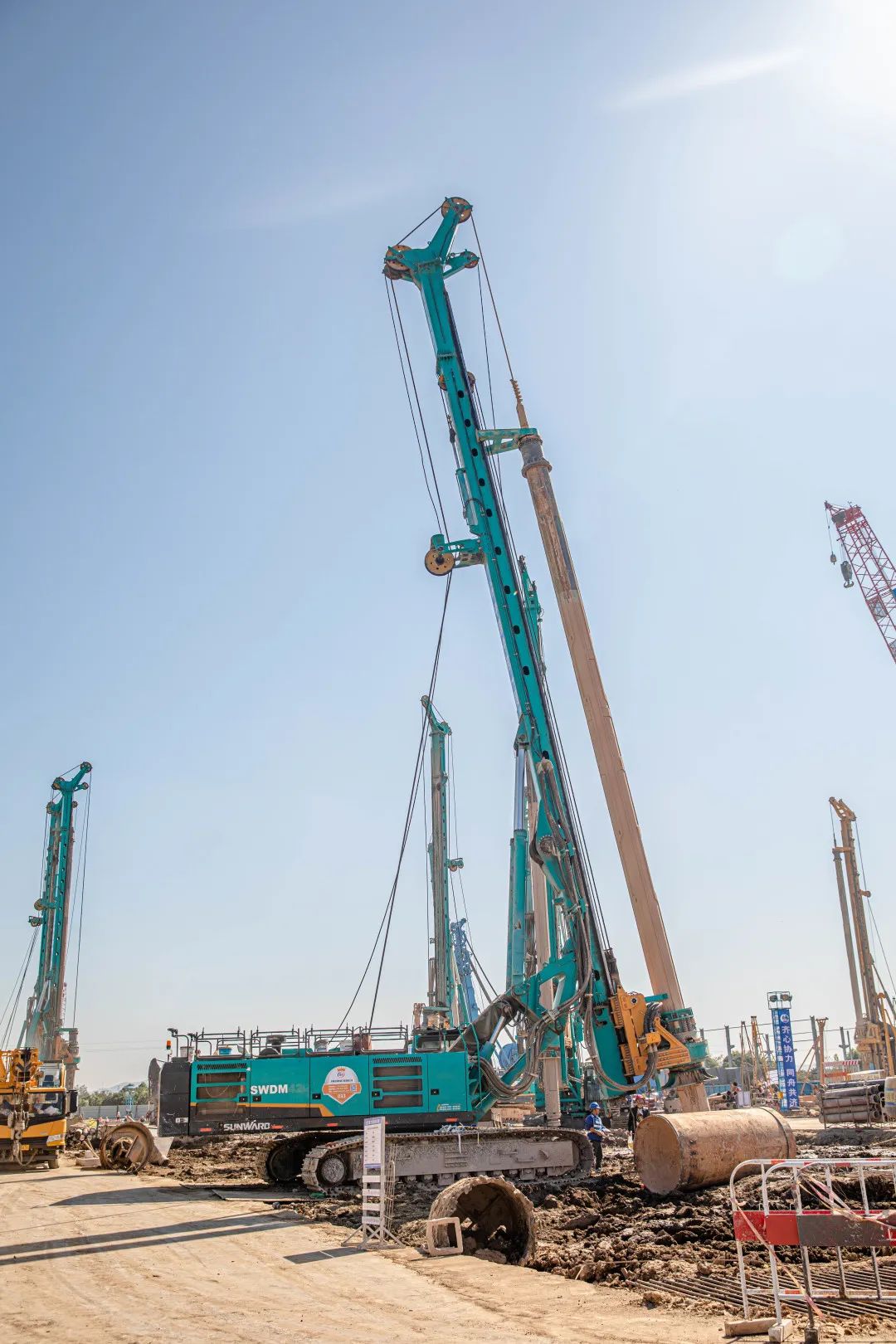 “山河綠”再現大灣區！山河智能旋挖鉆機組團助建廣州白云機場(chǎng)項目